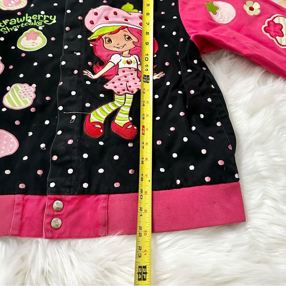Vintage Strawberry Shortcake Girls Snap Front Lined Bomber Jacket - Picture 9 of 12